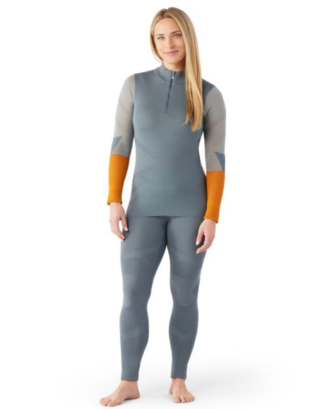 SMARTWOOL Women's Intraknit Thermal Merino Base Layer Colorblock 1/4 Zip Shirt (2024)